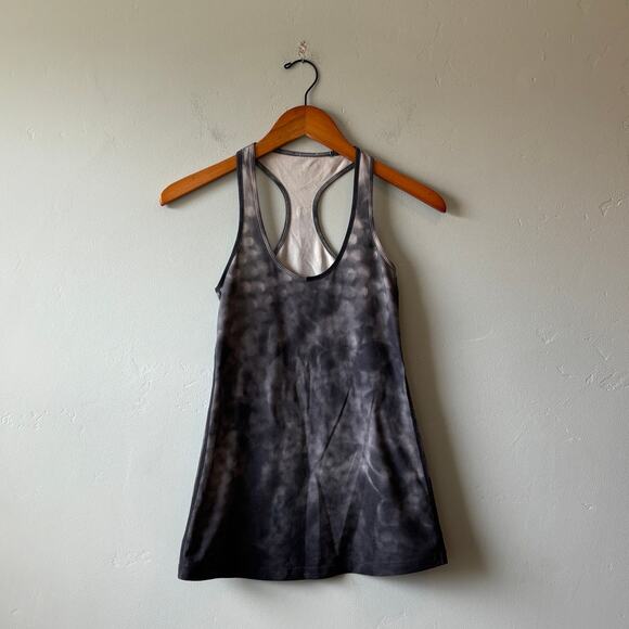 Lululemon CRB Cool Racerback Tank in Diamond Dye Pitch Grey Graphite Grey - Picture 2 of 8